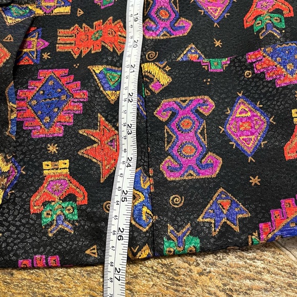 Vintage Doncaster Multicolored Geometric Print Women’s Blazer Size 6 - Picture 9 of 15